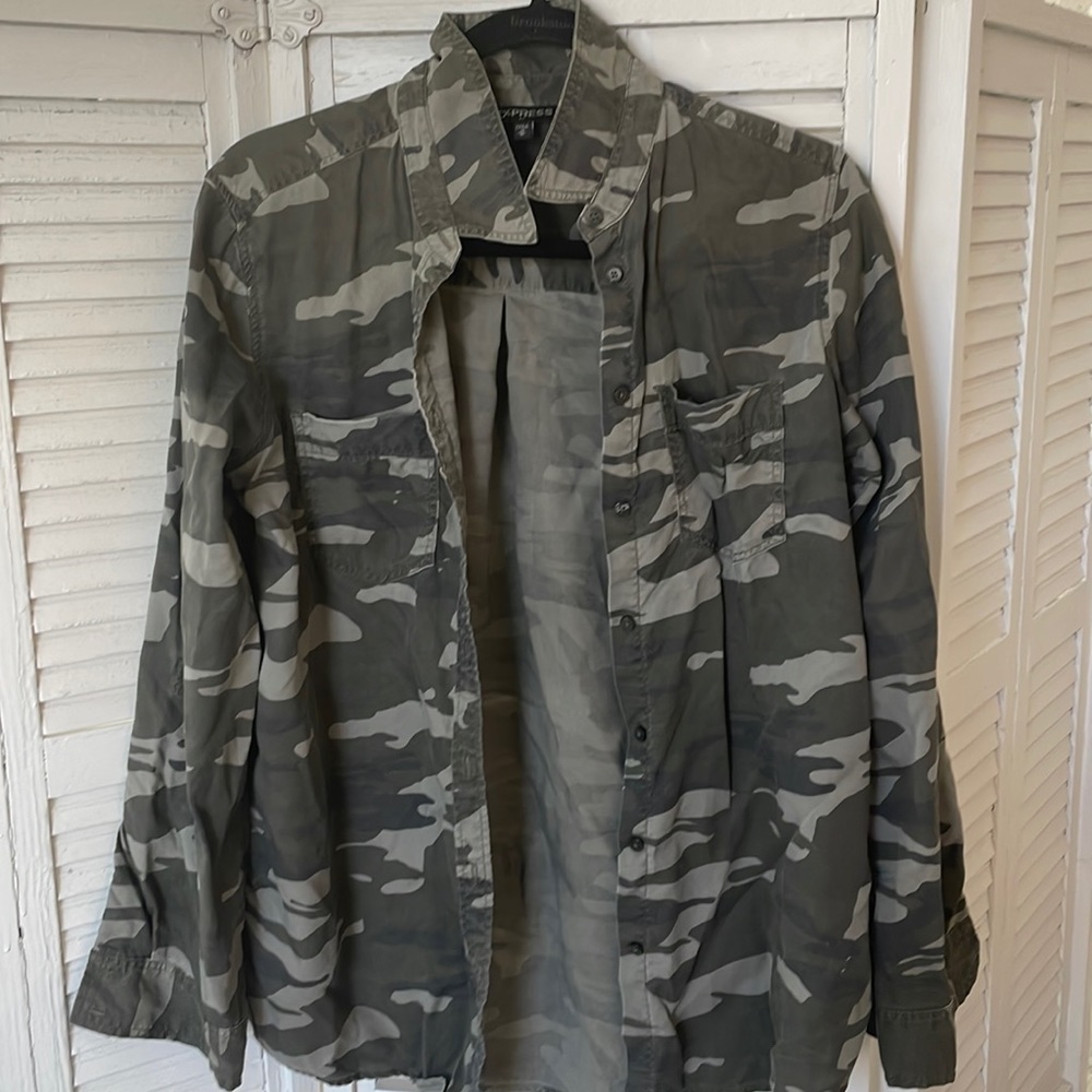 Express Camo Button Up